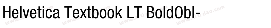 Helvetica Textbook LT BoldObl字体转换